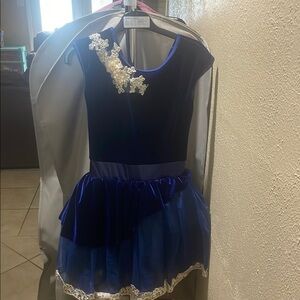 Blue and White Kids Costume Dress